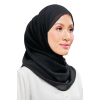 Kalsom Light Chiffon Scarf in Ink Black
